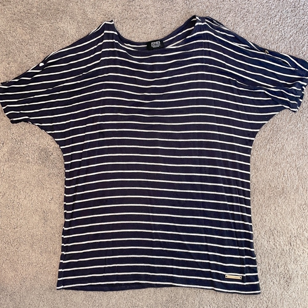 Striped Cold Shoulder Blouse